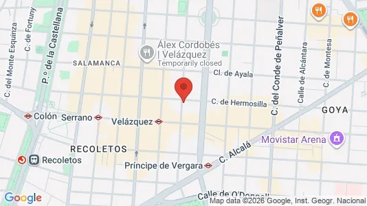 Apartments for rent i Madrid Salamanca - kort over placeringen