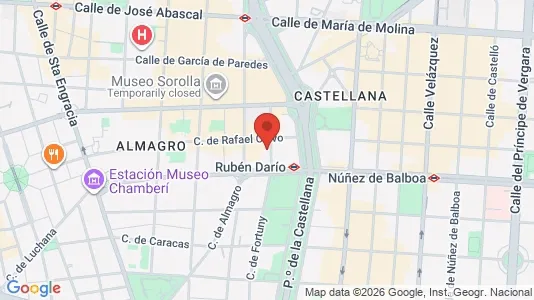 Apartments for rent i Madrid Chamberí - kort over placeringen