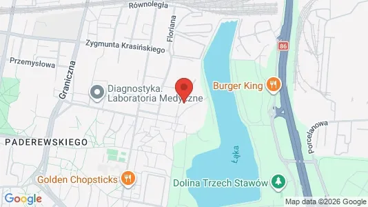 Apartments for rent i Katowice - kort over placeringen