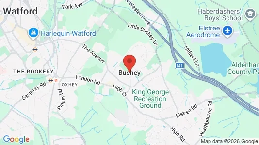 Apartments for rent i Bushey - Hertfordshire - kort over placeringen