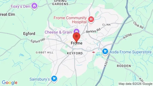 Apartments for rent i Frome - Somerset - kort over placeringen