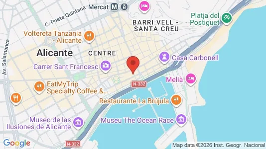 Apartments for rent i Alicante/Alacant - kort over placeringen