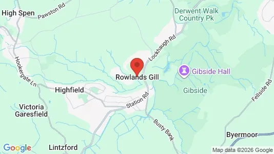 Houses for rent i Rowlands Gill - Tyne and Wear - kort over placeringen