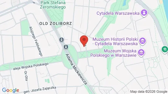 Apartments for rent i Warszawa Żoliborz - kort over placeringen