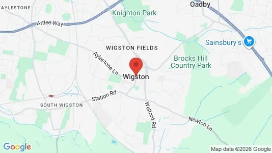 Houses for rent i Wigston - Leicestershire - kort over placeringen