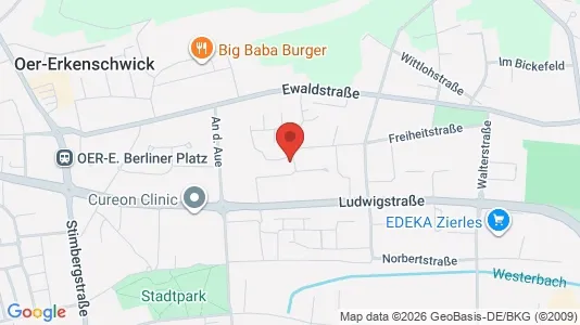Apartments for rent i Recklinghausen - kort over placeringen