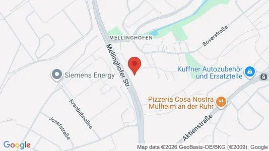 Apartments for rent i Mülheim an der Ruhr - kort over placeringen