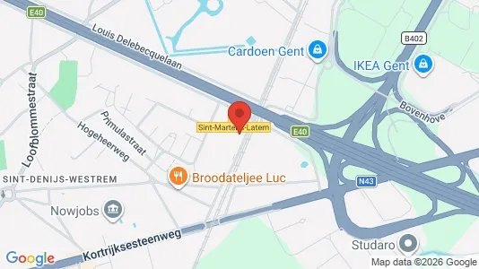 Apartments for rent i Gent Sint-Denijs-Westrem - kort over placeringen