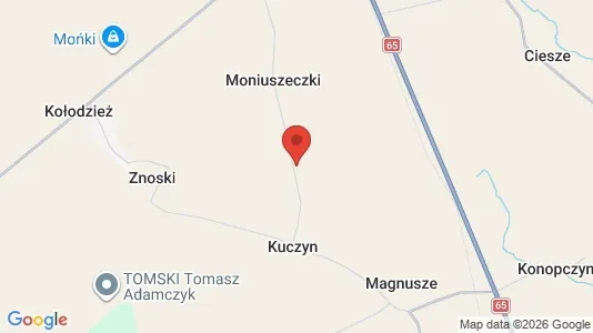 Houses for rent i Moniecki - kort over placeringen