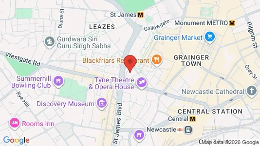 Apartments for rent i Newcastle upon Tyne - Tyne and Wear - kort over placeringen