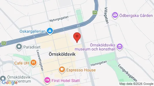 Apartments for rent i Örnsköldsvik - kort over placeringen