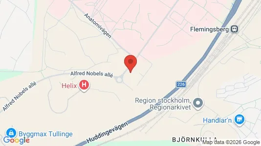 Rooms for rent i Huddinge - kort over placeringen