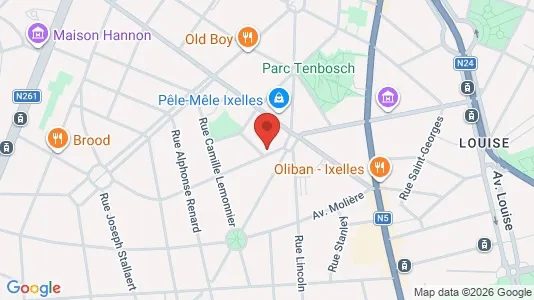 Apartments for rent i Brussels Elsene - kort over placeringen