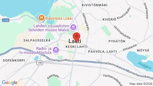 Apartments for rent i Lahti - kort over placeringen