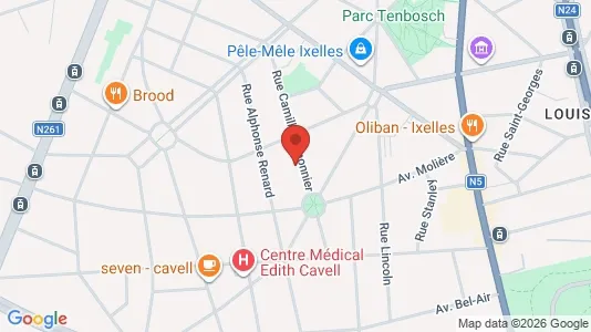 Apartments for rent i Brussels Elsene - kort over placeringen