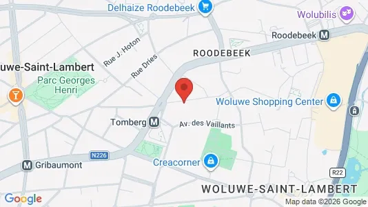Apartments for rent i Brussels Sint-Lambrechts-Woluwe - kort over placeringen