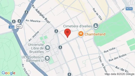 Apartments for rent i Brussels Elsene - kort over placeringen