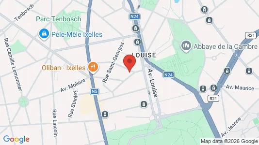 Apartments for rent i Brussels Elsene - kort over placeringen