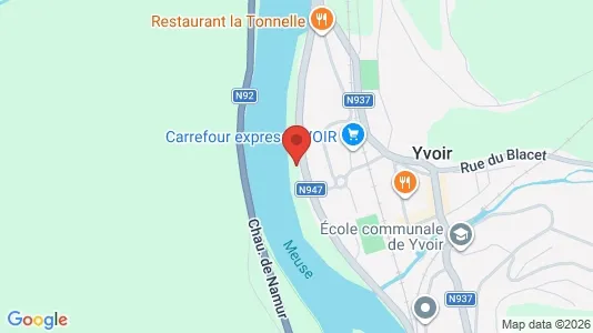 Apartments for rent i Yvoir - kort over placeringen