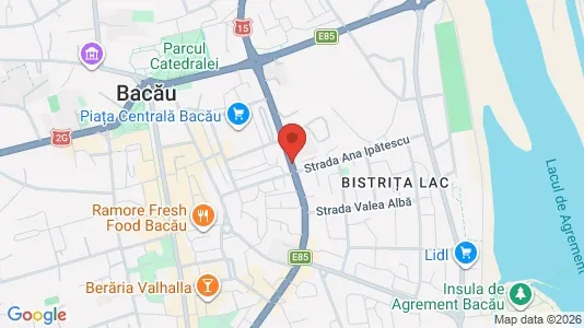 Apartments for rent i Bacău - kort over placeringen