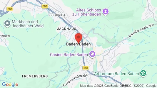 Apartments for rent i Baden-Baden - kort over placeringen