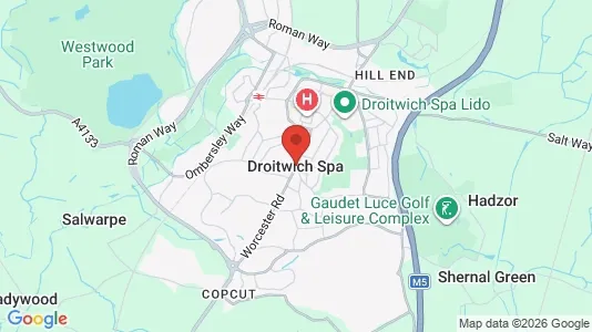 Rooms for rent i Droitwich - Worcestershire - kort over placeringen