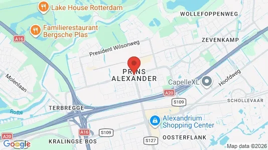 Apartments for rent i Rotterdam Prins Alexander - kort over placeringen