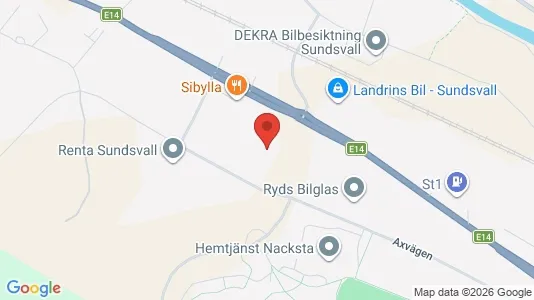 Apartments for rent i Sundsvall - kort over placeringen