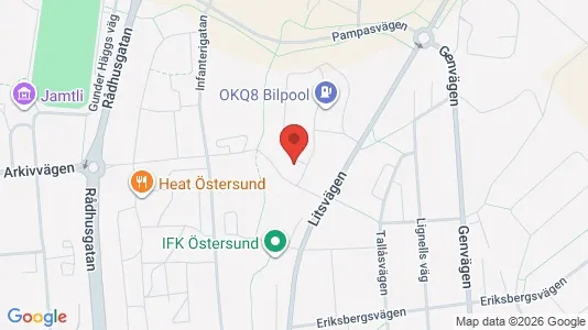 Apartments for rent i Östersund - kort over placeringen