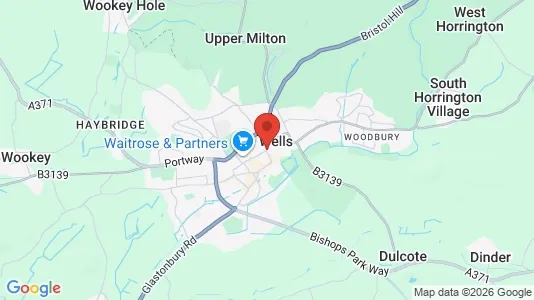 Apartments for rent i Wells - Somerset - kort over placeringen