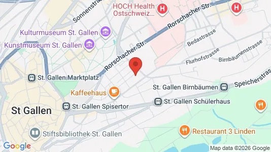 Apartments for rent i Sankt Gallen - kort over placeringen