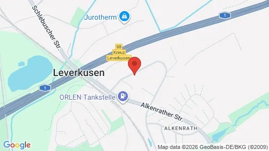 Apartments for rent i Leverkusen - kort over placeringen