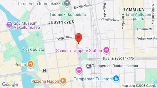 Apartments for rent i Tampere Keskinen - kort over placeringen