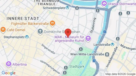 Apartments for rent i Vienna Innere Stadt - kort over placeringen