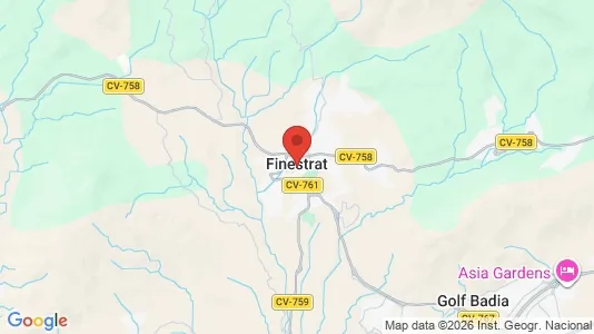 Houses for rent i Finestrat - kort over placeringen