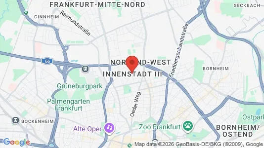 Apartments for rent i Frankfurt Innenstadt III - kort over placeringen