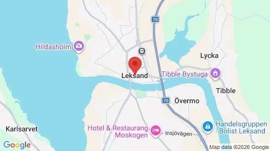 Apartments for rent i Leksand - kort over placeringen