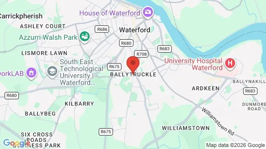 Houses for rent i Ballytruckle - kort over placeringen
