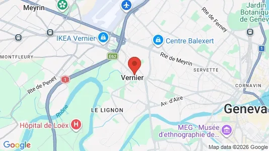 Apartments for rent i Vernier - kort over placeringen