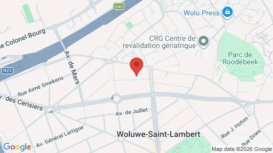 Apartments for rent i Brussels Sint-Lambrechts-Woluwe - kort over placeringen