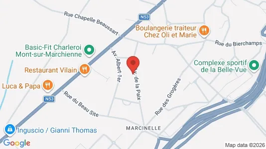 Apartments for rent i Charleroi - kort over placeringen