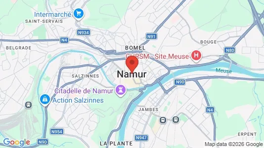 Houses for rent i Namen - kort over placeringen