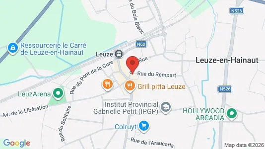 Apartments for rent i Leuze-en-Hainaut - kort over placeringen