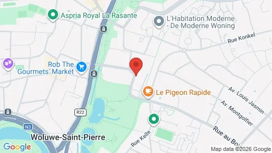 Apartments for rent i Brussels Sint-Pieters-Woluwe - kort over placeringen