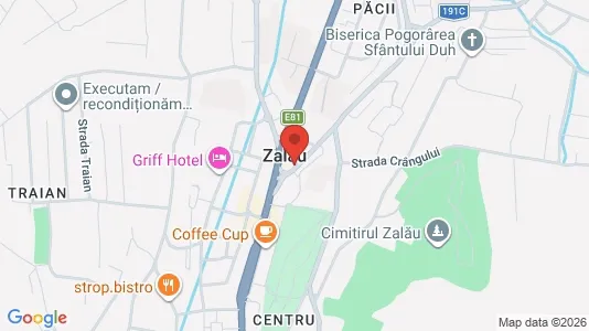 Apartments for rent i Zalău - kort over placeringen
