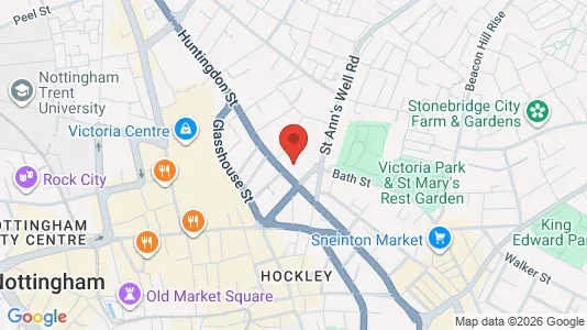 Apartments for rent i Nottingham - Nottinghamshire - kort over placeringen