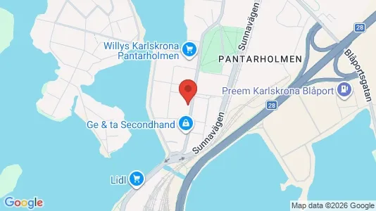 Apartments for rent i Karlskrona - kort over placeringen
