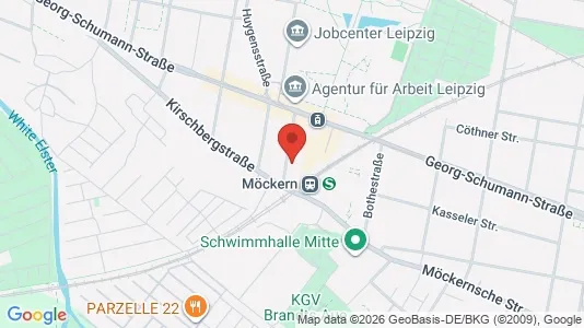 Apartments for rent i Leipzig - kort over placeringen