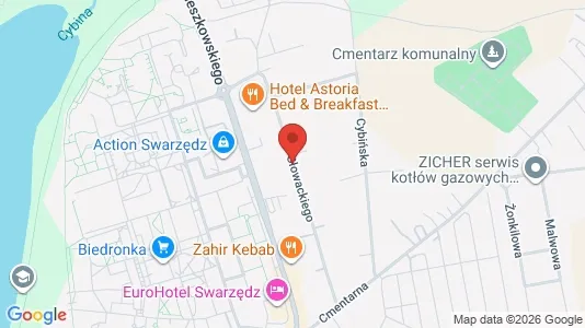Apartments for rent i Poznański - kort over placeringen