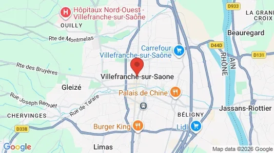 Apartments for rent i Villefranche-sur-Saône - kort over placeringen